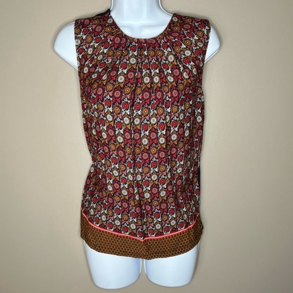 Anthropologie Vanessa & Virginia wanderlust floral boho tank top size XSP - Picture 2 of 7